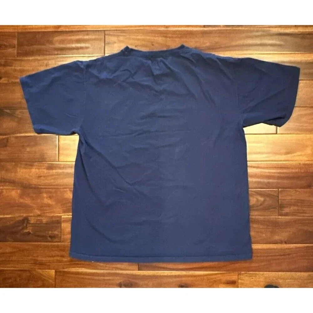 Denver Broncos Tshirt Helmet Logo T Shirt 2010 Blue NFL Football Size Large L - Picture 12 of 15